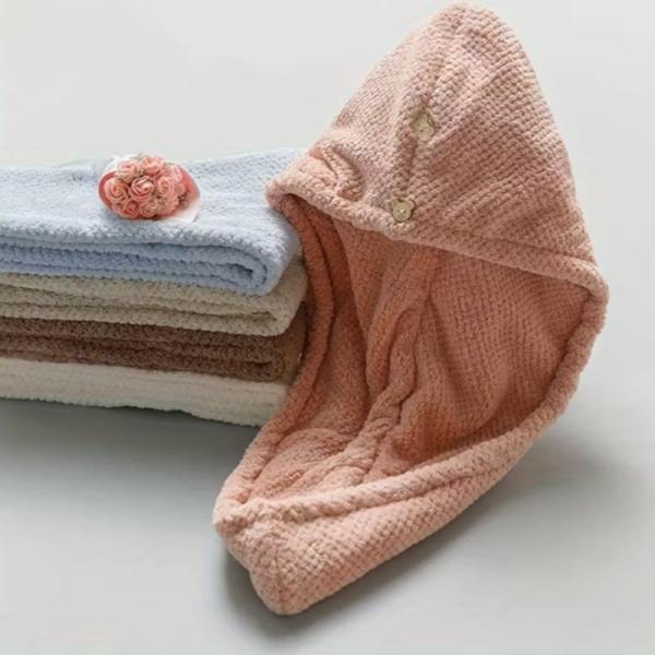 Quality Thick Coral Fleece Hair Drying Cap with Pineapple Grid for Quick-Dry and Durable Construction wholesale