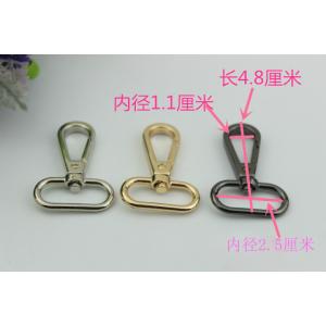 Custom-made zinc alloy metal gold 13 mm round & 20 mm oval eye bolt snap hooks