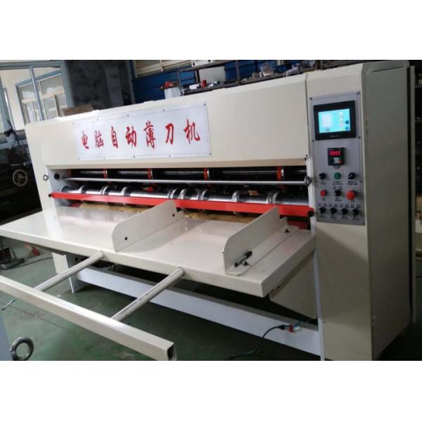Thin Blade Slitter Scorer Corrugated Cardboard Slitting Machine Computerized