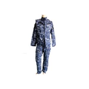 Blue Camouflage Twill Fabric BDU Military Uniform 3 Piece Set For Kuwait Army