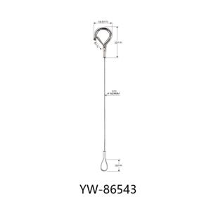 304 Steel Cable Lifting Slings With Loop And Die Cast Hook YW86540