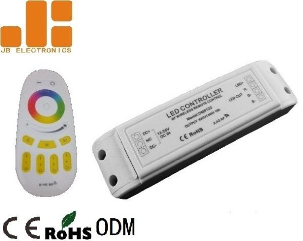 Remote Control LED Strip Light Controller , RGBW LED Controller With Group
