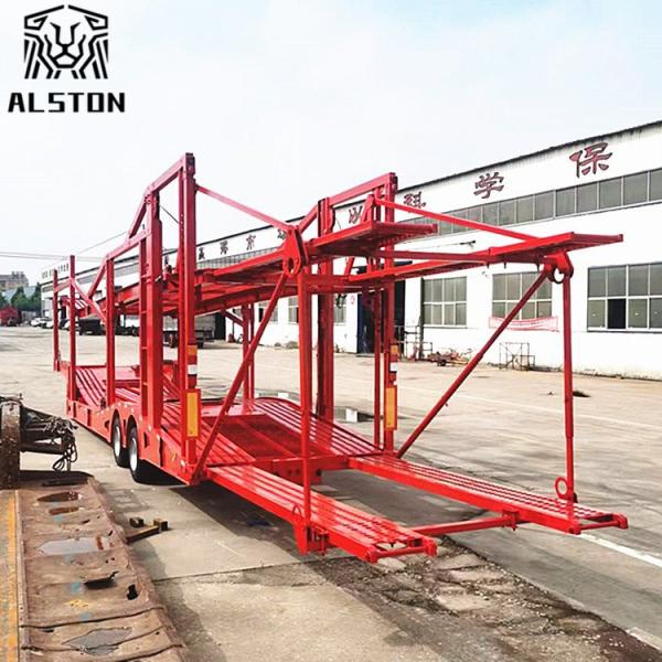 Quality Two Axles Car Carrier Trailer, 8 Position Skeleton Trailer with Upper and Lower Decks wholesale
