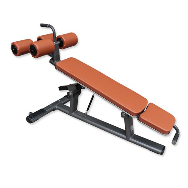 Quality Gray Frame Abdominal Bench Machine With Roller Wheel wholesale