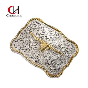 China Thickness 3mm Antirust Western Belt Buckle , Lightweight Plate Style Belt Buckle on sale