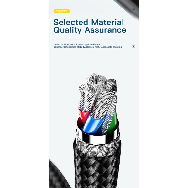 Sunset USB to Type C Cable 120W Quick Charge Type C Data Cable 6A