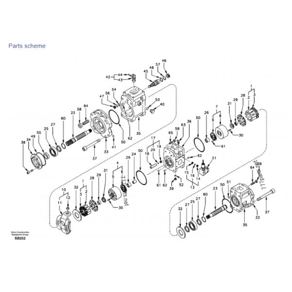 Volvo EC240C Excavator Hydraulic Pump K5V140DT-151R-9N29
