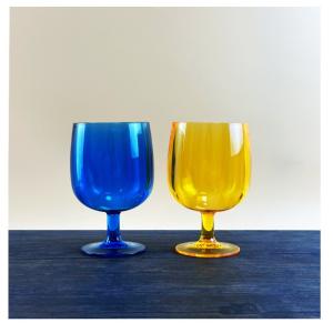 Stackable Reusable Plastic Wine Glasses Customize Logo Personalized Design Cups