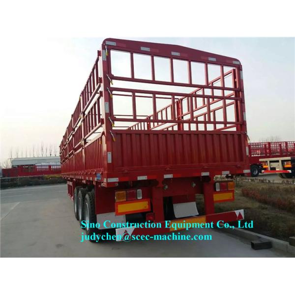 3 Axles Fence Cargo Semi Trailer Vegetable Transport Stake Semi Trailers
