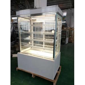 1.2m Square Angle Vertical Cake Display Refrigerator With Temperred Glass