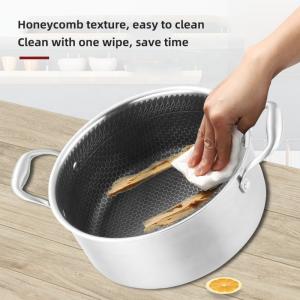 Custom Induction 18/8 Stainless Steel Cooking Pot Honeycomb Non Stick Cooking