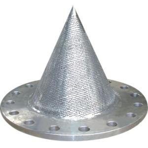Stainless Steel Conical Strainer For Water Meter Made By SS304 / Flange Strainer