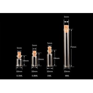 China 10mm Mini Vials/ Cork Jars Decoration/Clear Glass Jars Bottles with Cork Stoppers for Arts & Crafts, Projects on sale