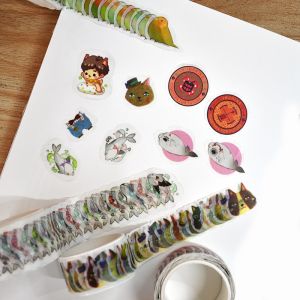China Japanese Washi Paper Tape Custom Printed Die Cut Masking Washi Tape on sale