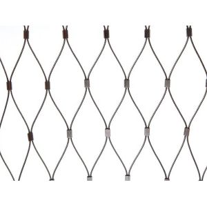 1m-2m Custom Handwoven Rhombus Wire Mesh Stainless Steel Flexible Wire Rope Mesh