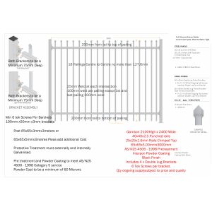 2400mm width Crimped spear metal garrison fence supplier