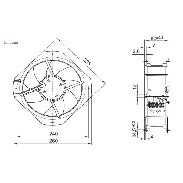 24V Aluminum External Rotor Fan For Heat Dissipation Precision Air Conditioning