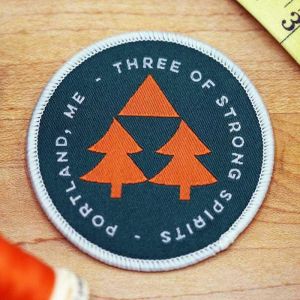 Polyester Custom Woven Patches With Merrowed Edge - Customized