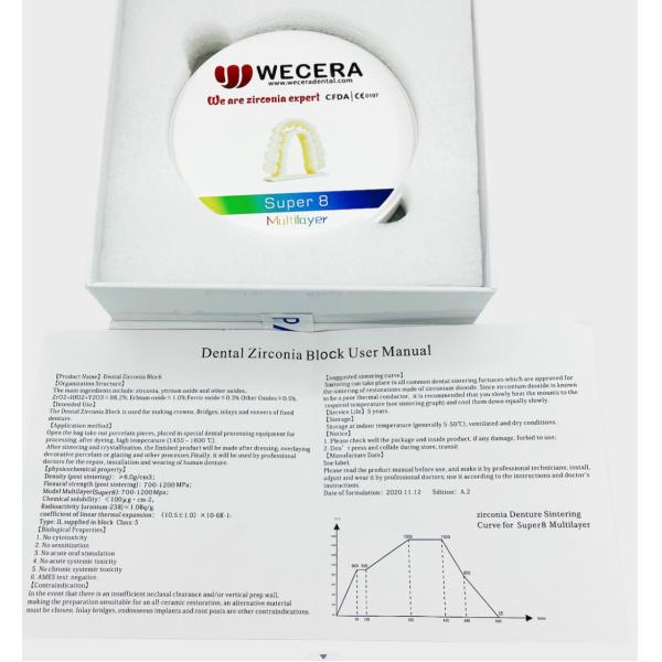 Multi-Layer Oxide Blank for Dental Lab Crown And Bridge Indication Customized