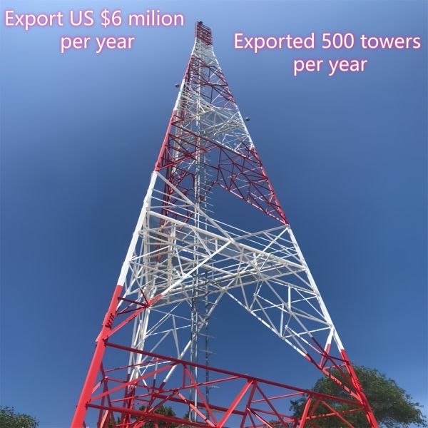 Quality 5 10 15 20 25 30 M Self Supporting Galvanized Angular Steel 3 Legged Tower wholesale