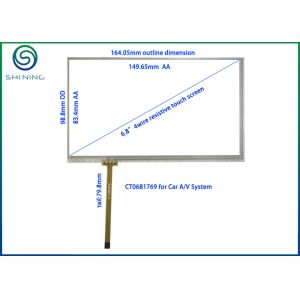 Cheap Generic 6.8&quot; ITO Glass To ITO Film Touch Screen 4 Wire Analog Resistive For Car Audio And Video System for sale