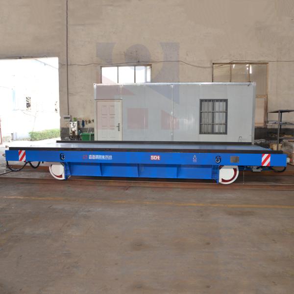 Track Die Transfer Cart 50T Cable Drum Powered Load Transfer Trolley
