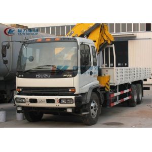 China Japanese Isuzu LHD 6X4 Truck Mounted 10T Knuckle Boom Crane on sale