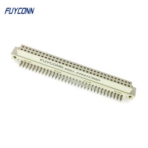 Female DIN 41612 Connector 2 Rows 64 Pin Right Angle Euro card Connector