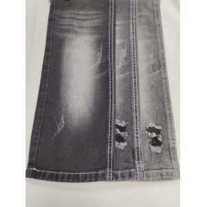 TWILL Non-Stretch 9.4oz Denim Fabric BLACK/BLACK With 10*10 Construction For