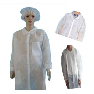 Nonwoven disposable visitor coat,Isolate the dust and bacteria,visitor gown with