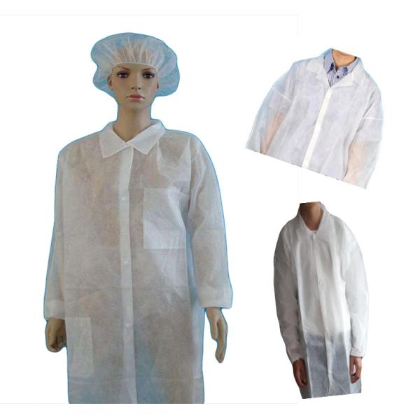 Nonwoven disposable visitor coat,Isolate the dust and bacteria,visitor gown with