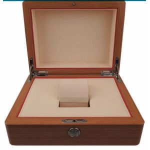 Square Vintage Watch Display Case With Matte Finish Velvet Lining Drop Proof