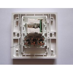 Brand New RJ45 + 3AV Audio And Video Socket Panel Easy Install Wall Plug For