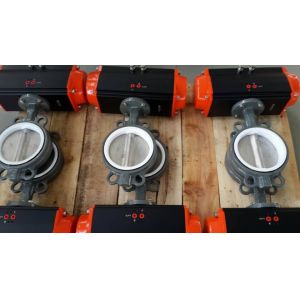 rotary valve actuator pneumatic double action or single action