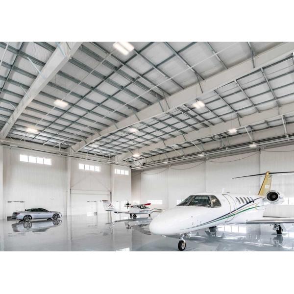 Steel Framed Structures Prefabricated Metal Airplane Hangar Kits With Office