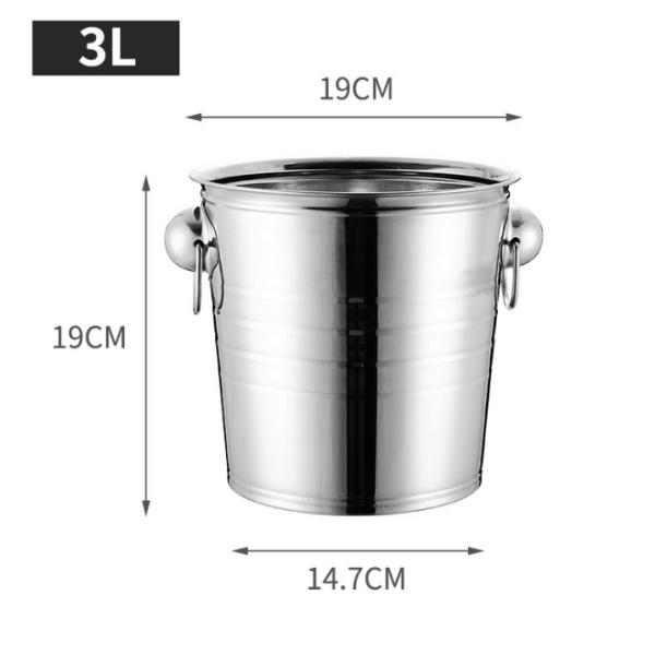 Quality 7L Stainless Steel Wine Container KTV Ice Bucket Champagne Chiller wholesale