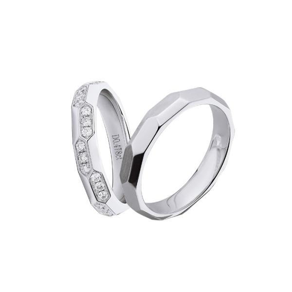 Quality Geometric Pattern Design Manual Inlay 9.8g Couple Pair Rings wholesale