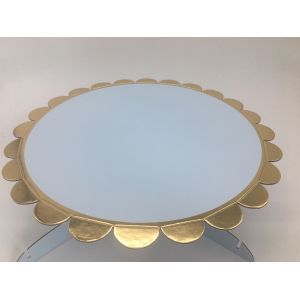 Custom Disposable Party Table Decorations One Tier Blue Paper Cake Stand