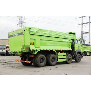 Beiben 8x4 Muck Tipper Used Heavy Trucks Single And Half Row Cab 12 Tires
