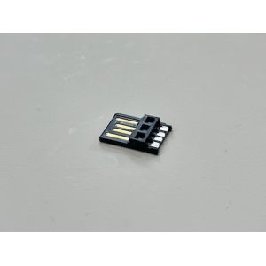 USB 2.0 AM Male Solder Connector with Wide Solder Cup | Black Gold-Plated 15U”