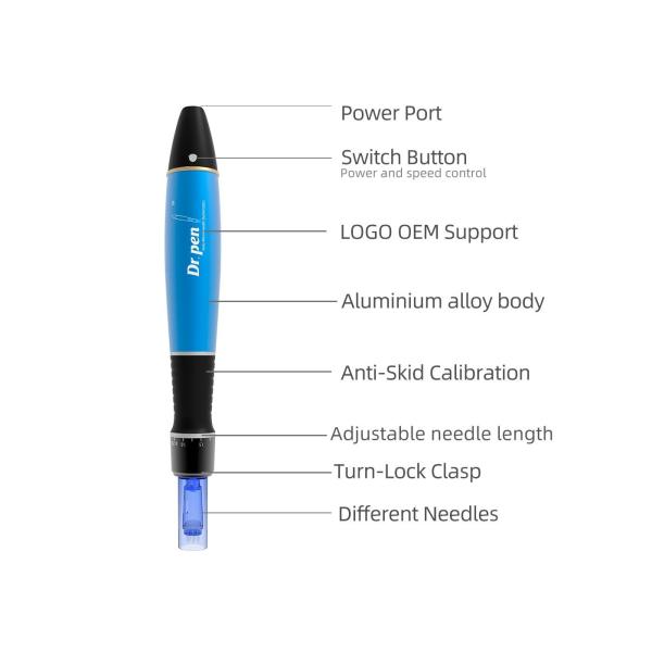 Dr pen A1-W Wireless Electric derma pen micro needling dermal matrix therapy Bayonet Prot Needle Cartridges dermo pen