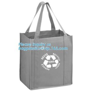 Promotional pp laminated custom printed recycled eco tnt grocery non woven bag,