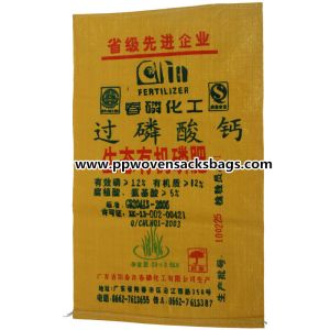 Cheap Recycled Polypropylene Printed PP Woven Bags Superphosphate Packing Sacks for sale