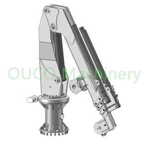 1t 5m Telescopic Boom Yacht Ship Deck Cranes