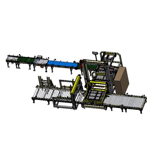 PLC Touchscreen Bottle Packaging Machine Single Channel Gantry Palletizer