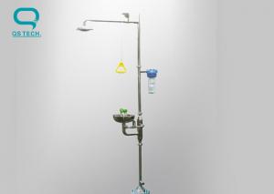 China Stainless Steel Lab Eye Wash Station With Shower Valve Customized Sizes on sale