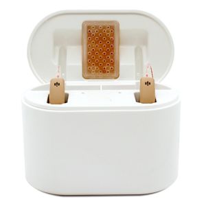 White Open Fit Hearing Aids 4 Channels Self Programmable