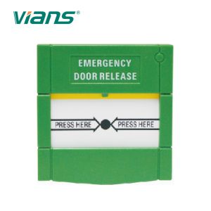 China Plastic Emergency Break Glass Door Release Green Emergency Exit Button on sale