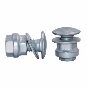 Roadway Safety Hot Dip Galvanized Guardrail Accessories Bolt And Nut Customized