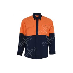 Unisex Breathable Uniform Custom Work Shirts With Chest Pockets Fashion Design